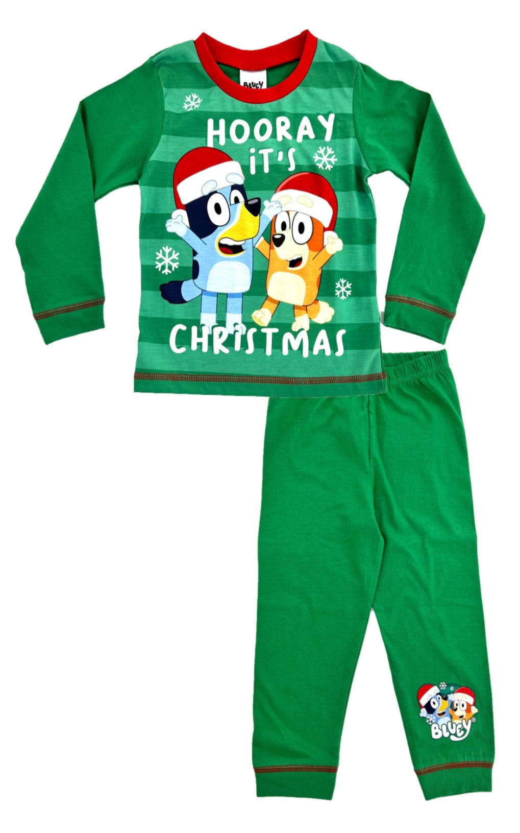 Bluey Christmas Pyjamas, “Hooray” Boys, 18 Months-5 Years, Present,Christmas Eve