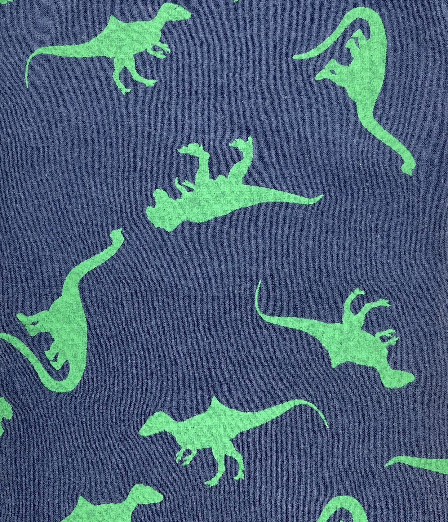 Boys Dinosaur Pyjamas Kids Navy Blue Cotton PJs with Green T-Rex Print