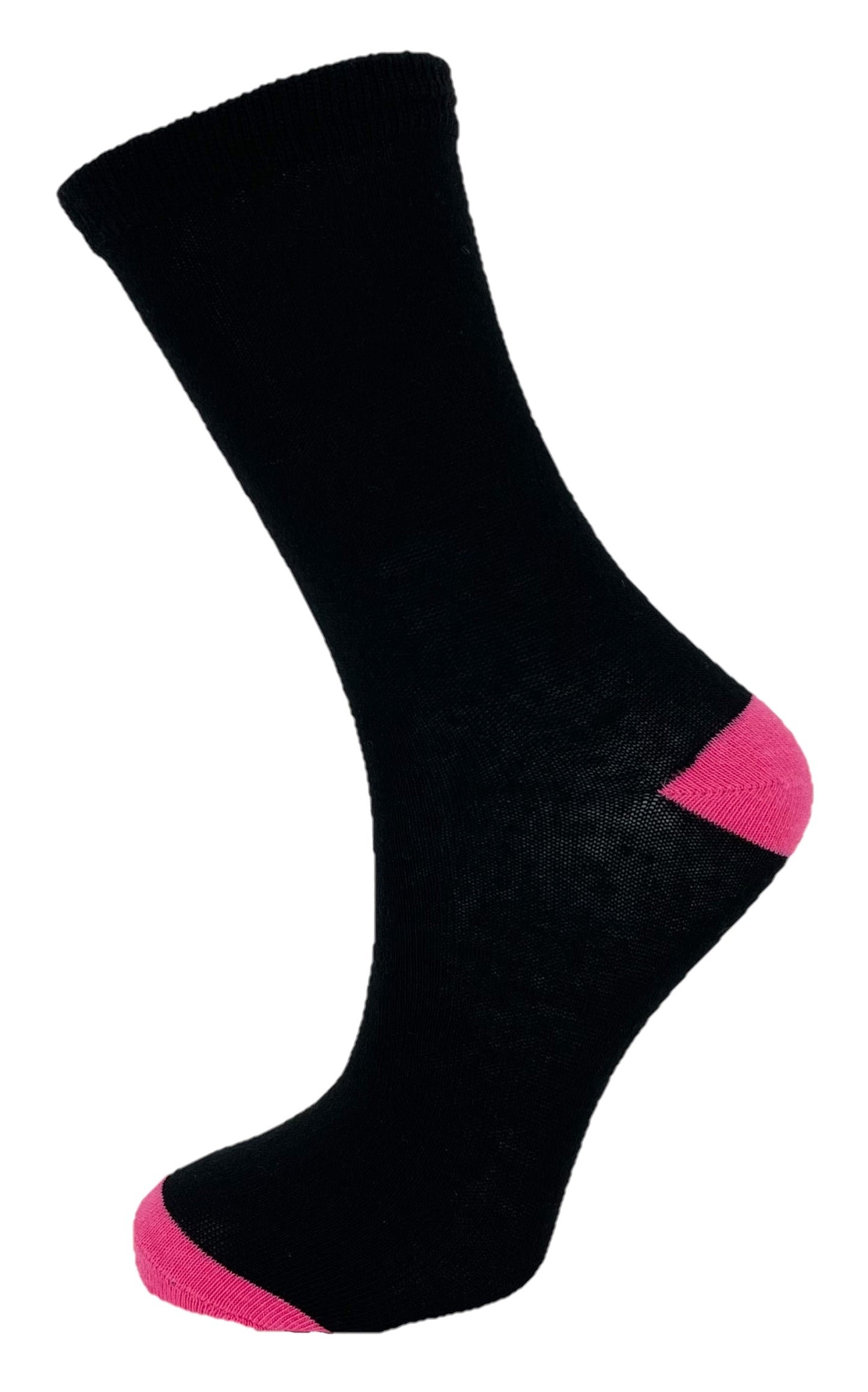 5 Pairs Ladies Cotton Rich Black and Multicoloured Ankle Socks - UK 4-7