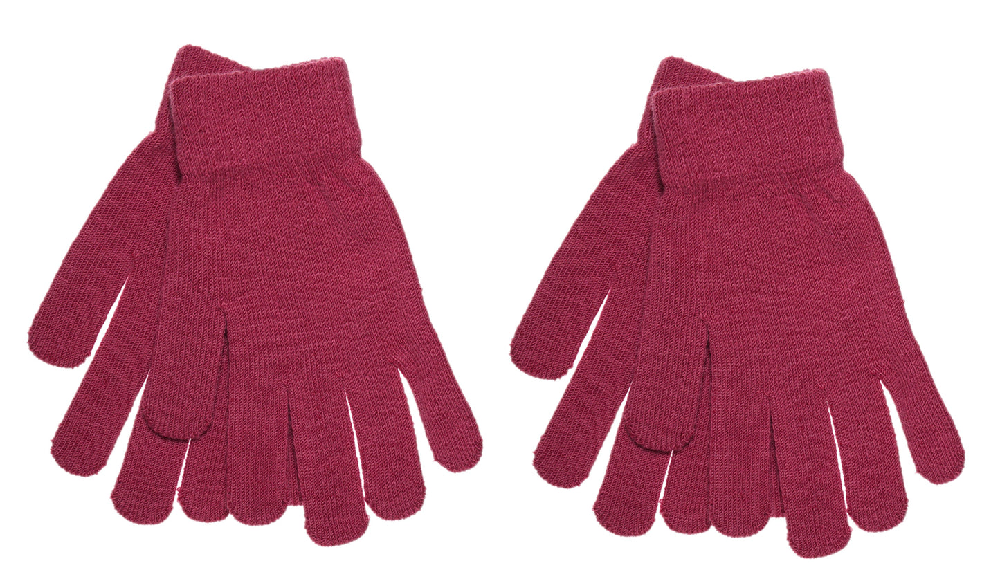 Ladies 2 Pack Magic Stretch Gloves Warm Knitted Winter Soft Cosy