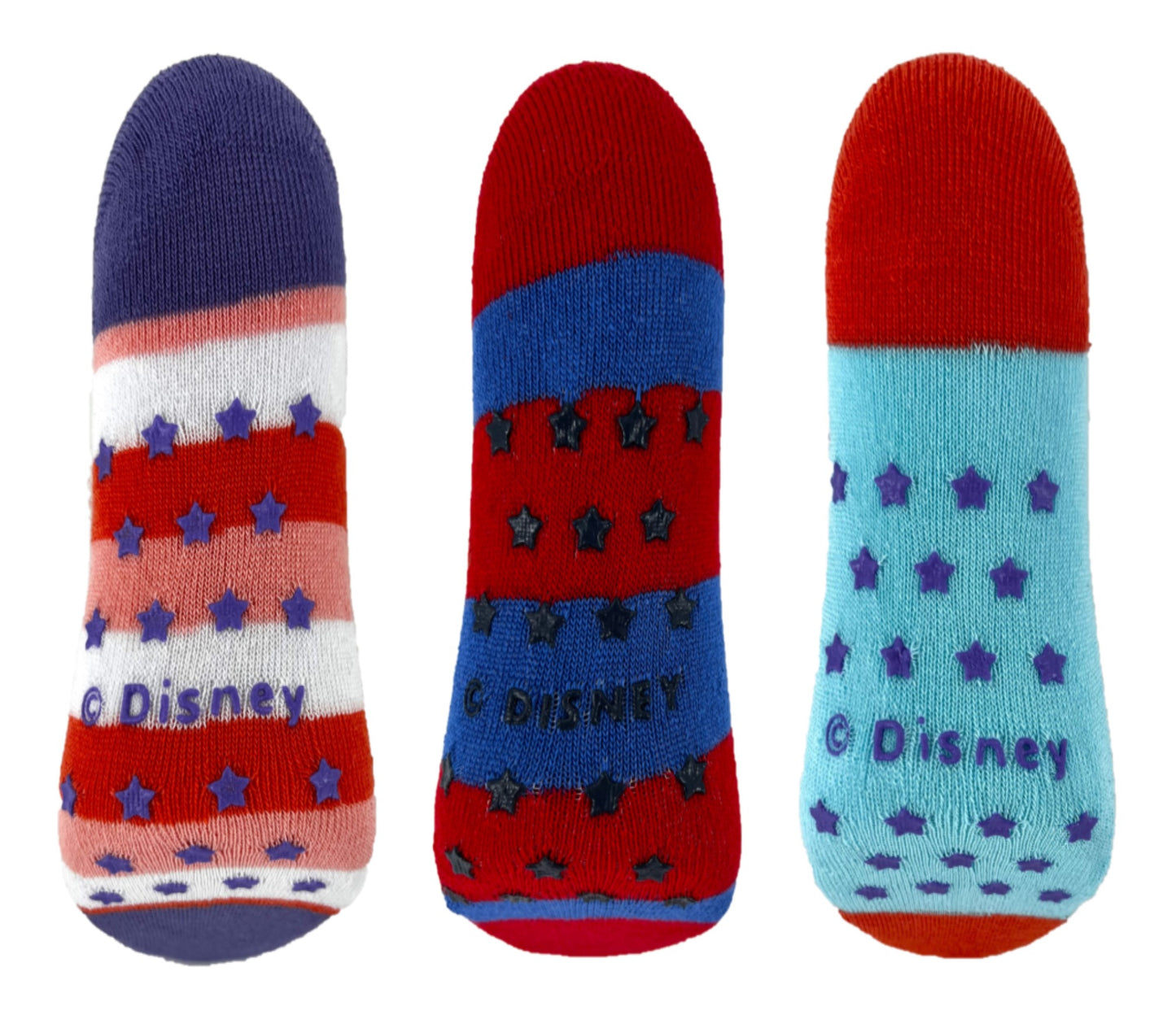 Disney Girl's 6 pack Non Skid Slipper Socks Jake and the Neverland Pirates