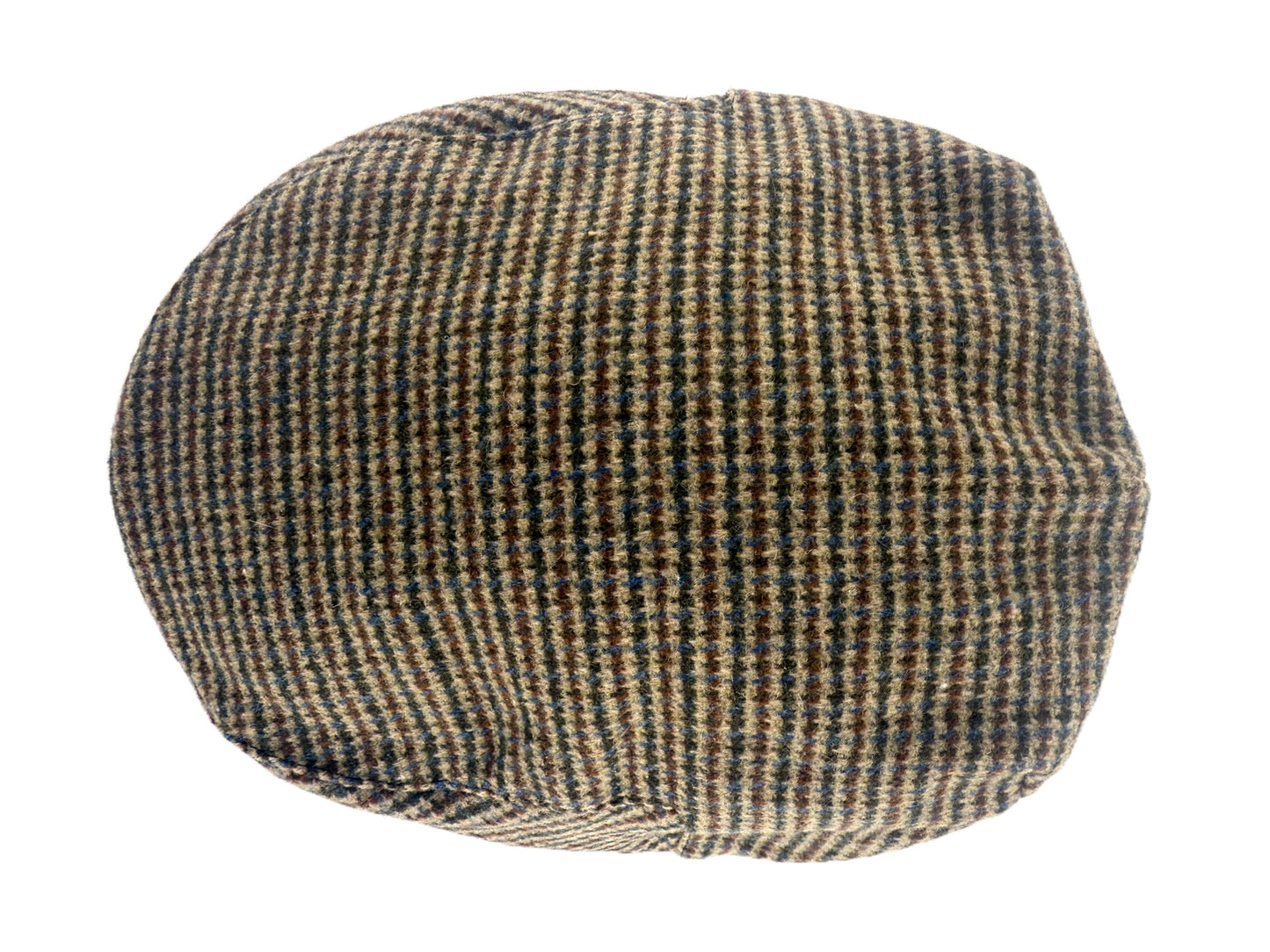 Mens Wool Blend Flat Cap Quilted Lining Winter Hat Brown Checked Grey Sizes M-L