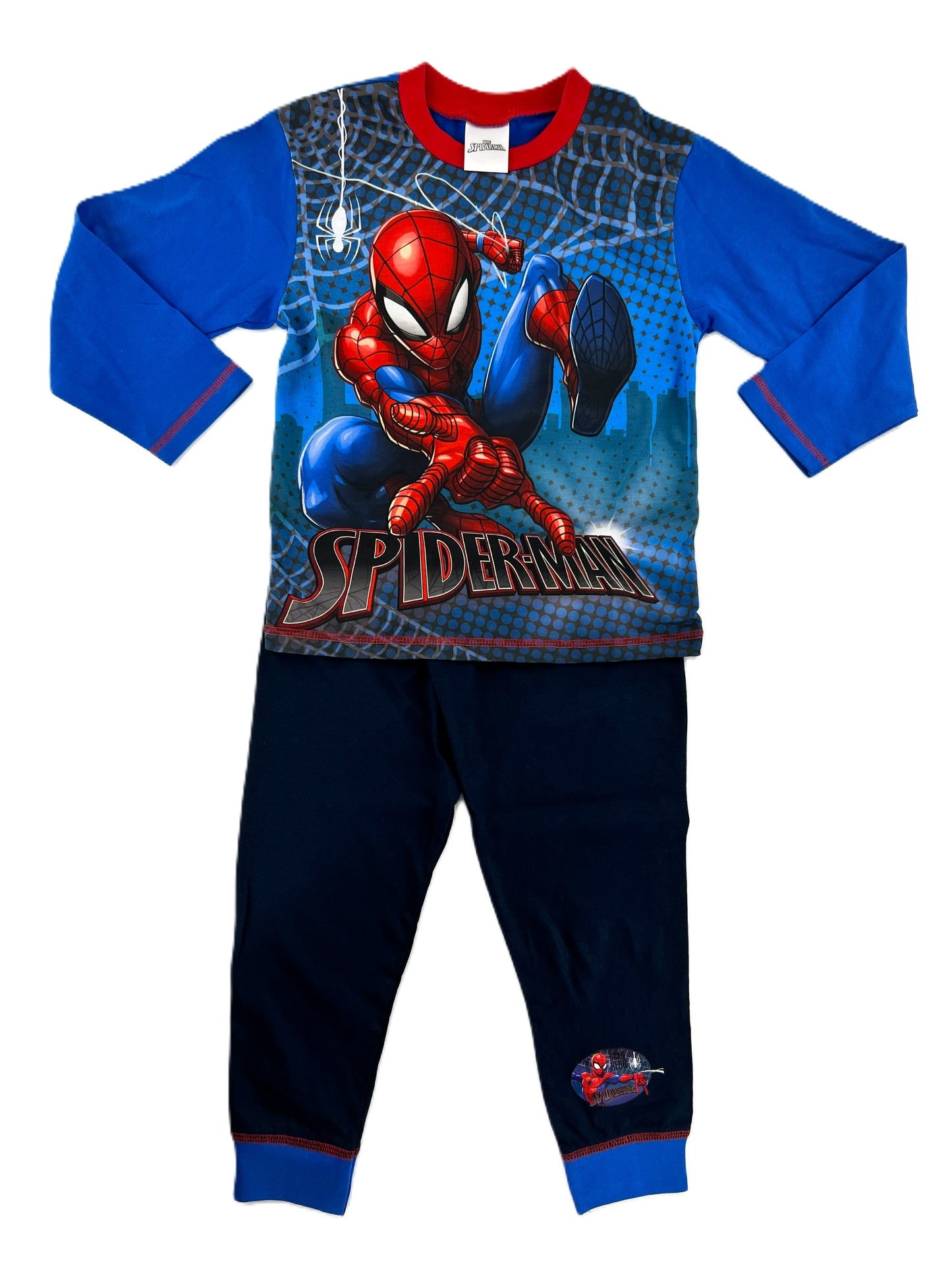 Spider-Man Boys’ Pyjamas Set Long Sleeve Top & Bottoms  Ages 4-10 Years