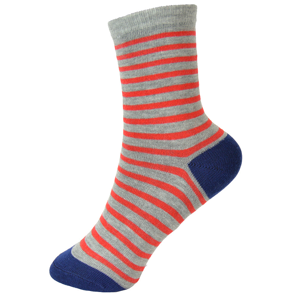 6 Pairs Boys Multicoloured Patterned Ankle Socks