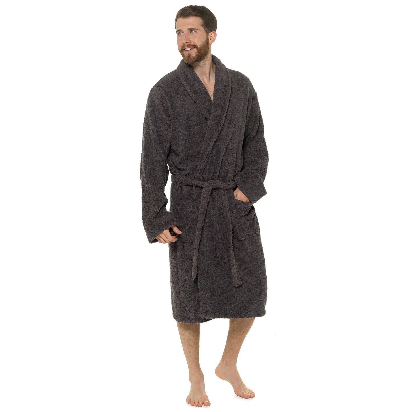 Men's 100% Cotton Towelling Spa Bath Robe Dressing Gown