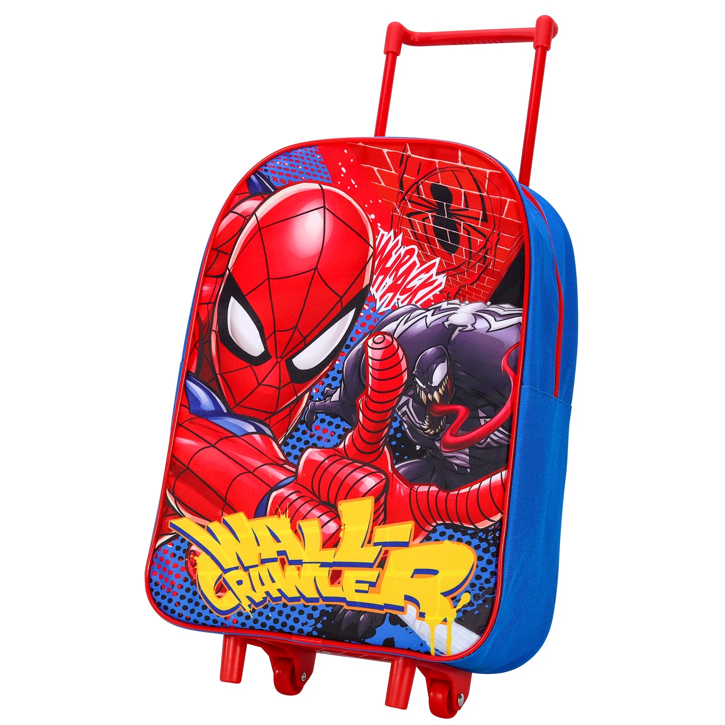 Spider-Man Kids Wheeled Trolley Luggage Bag for Holidays, School
