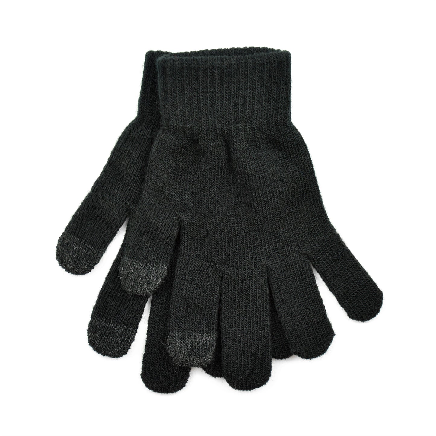 1 Pair Ladies Knitted Touch Screen Phone Gloves - Various Colours