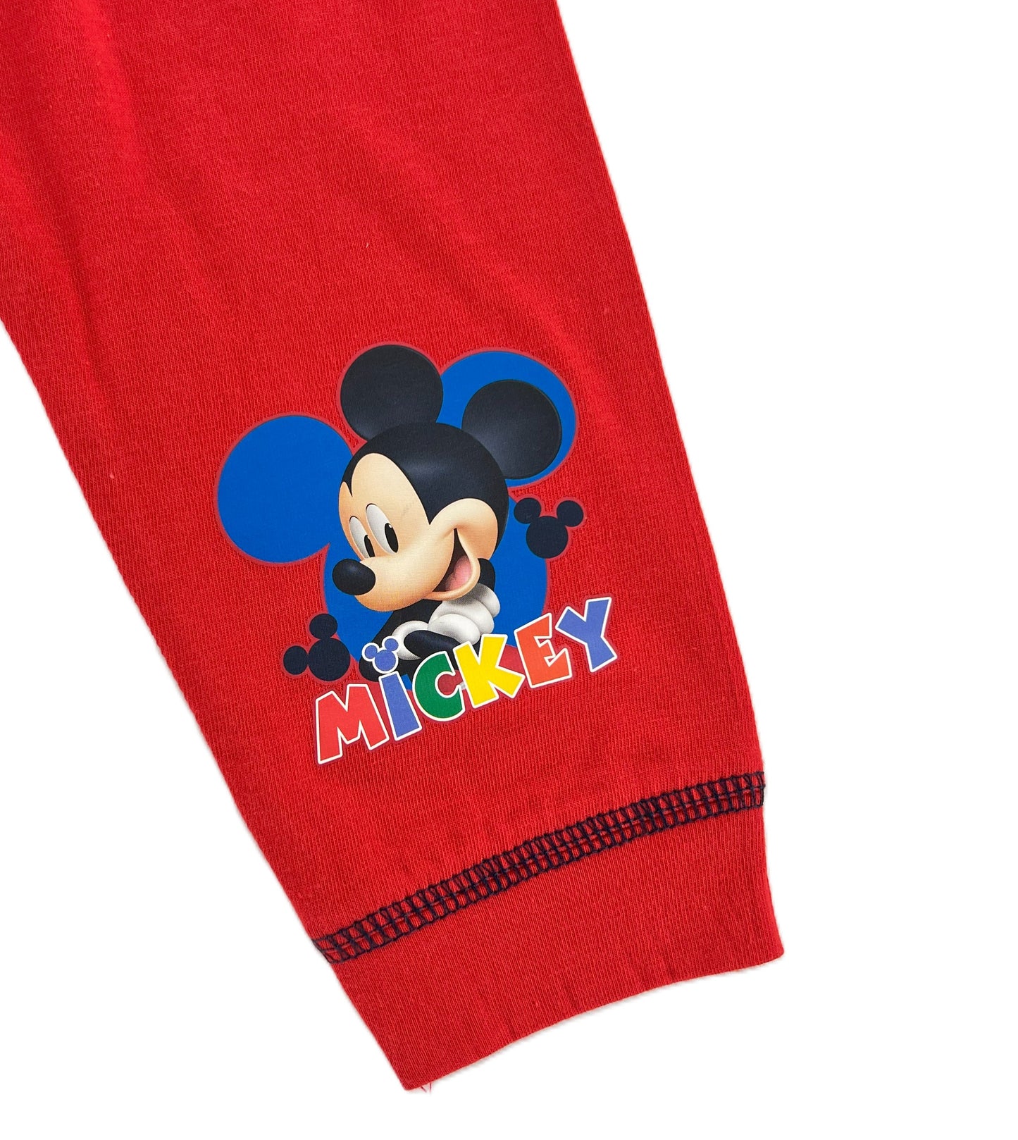 Disney Mickey Mouse Boys’ Pyjamas | 100% Cotton Bottoms & Polyester Front | Long Sleeve Top & Long Leg Pants | Kids Nightwear Ages 18–24 Months to 5 Years