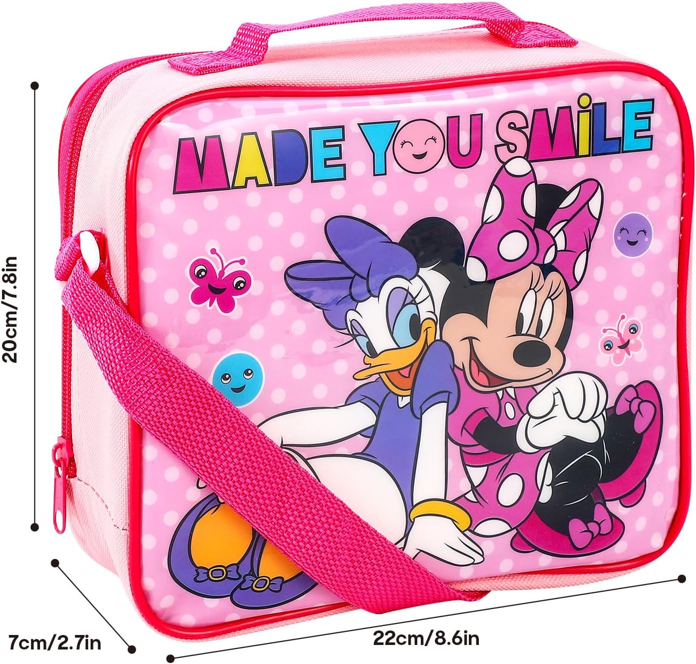 Minnie Mouse 3Pc Lunch Set, Lunch Bag, Plastic Bottle, Storage Container School Day