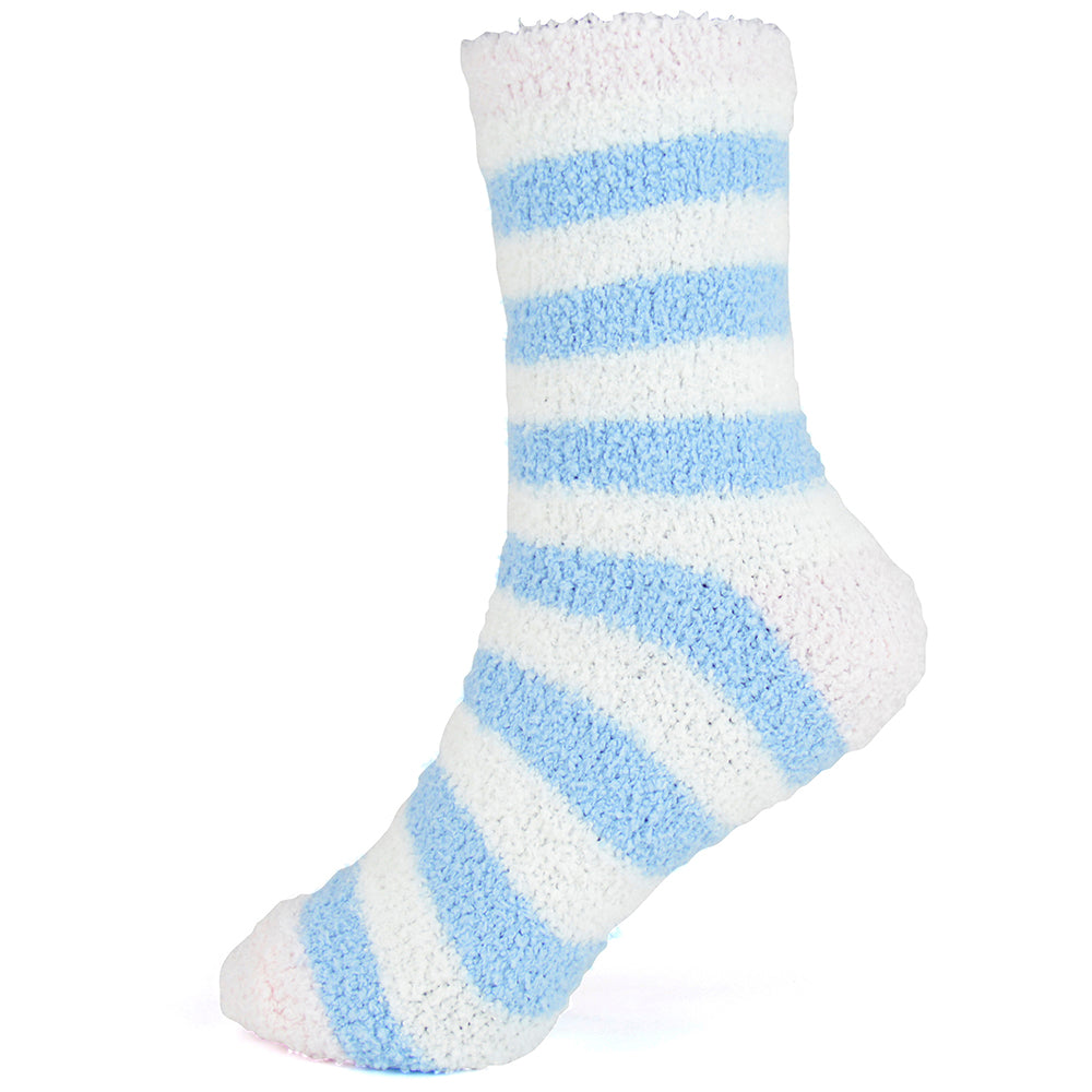 Ladies Snow Socks 4 Pack - Soft Fluffy Lounge Socks for Bed & Relaxation