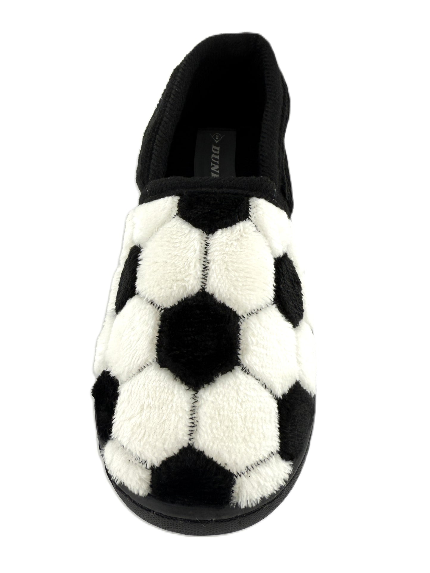 DUNLOP Boys Football Slippers Memory Foam Plush Velour Warm Non Slip Cosy