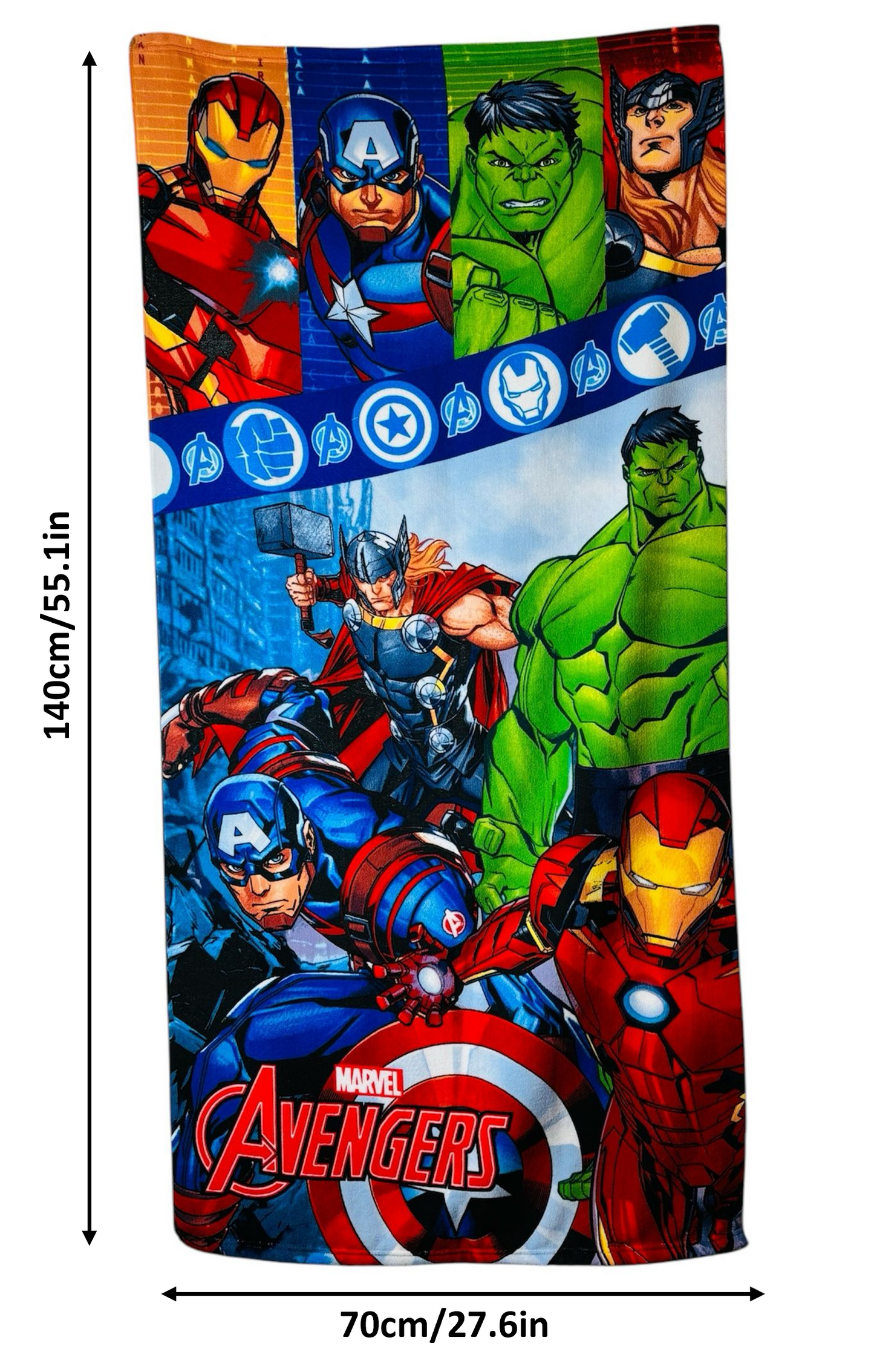 Children's Beach Towel, Bluey, Spiderman, Avengers, Princess, Paw, Stitch