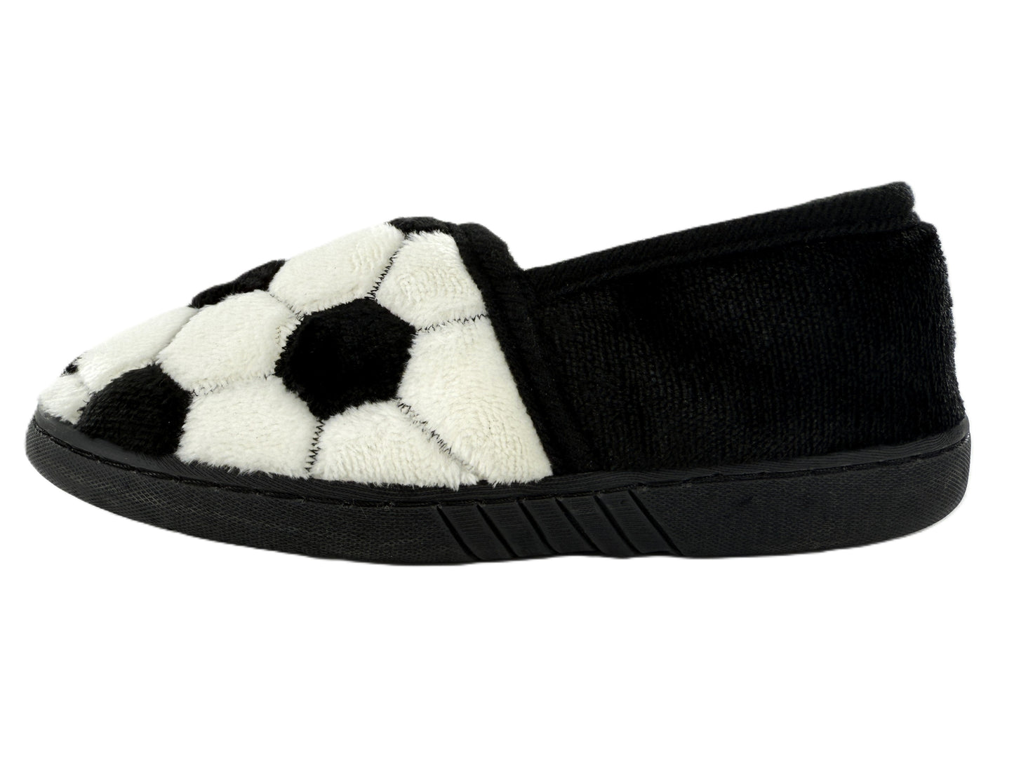 DUNLOP Boys Football Slippers Memory Foam Plush Velour Warm Non Slip Cosy