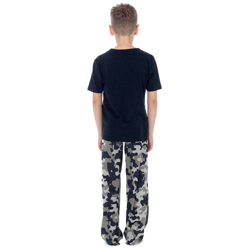 Boys Camo Print Cotton Jersey Pyjamas