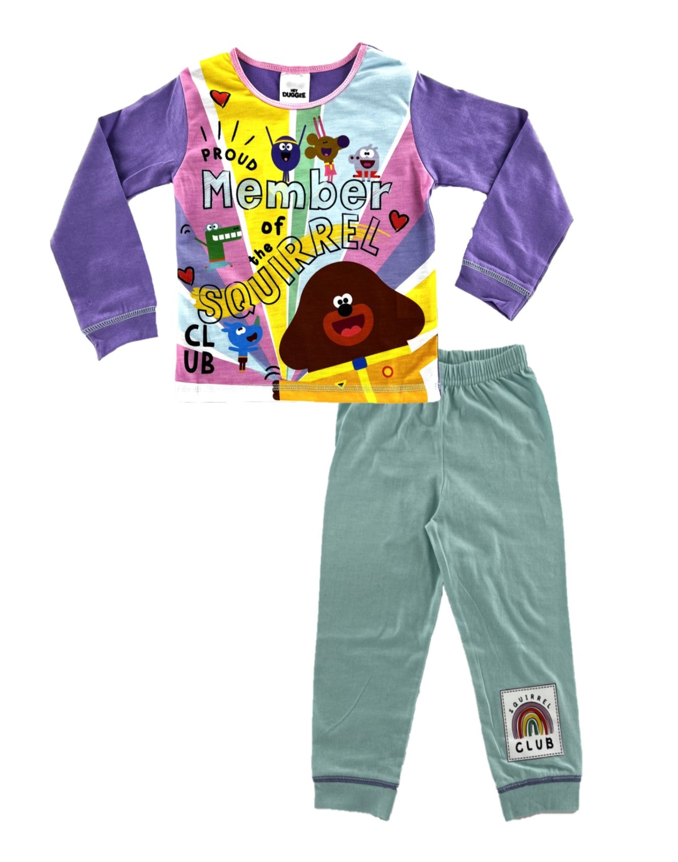 Hey Duggee Girl’s Pyjamas 1-5 Years, Gift Idea, Long Sleeve, “Squirrel Club”