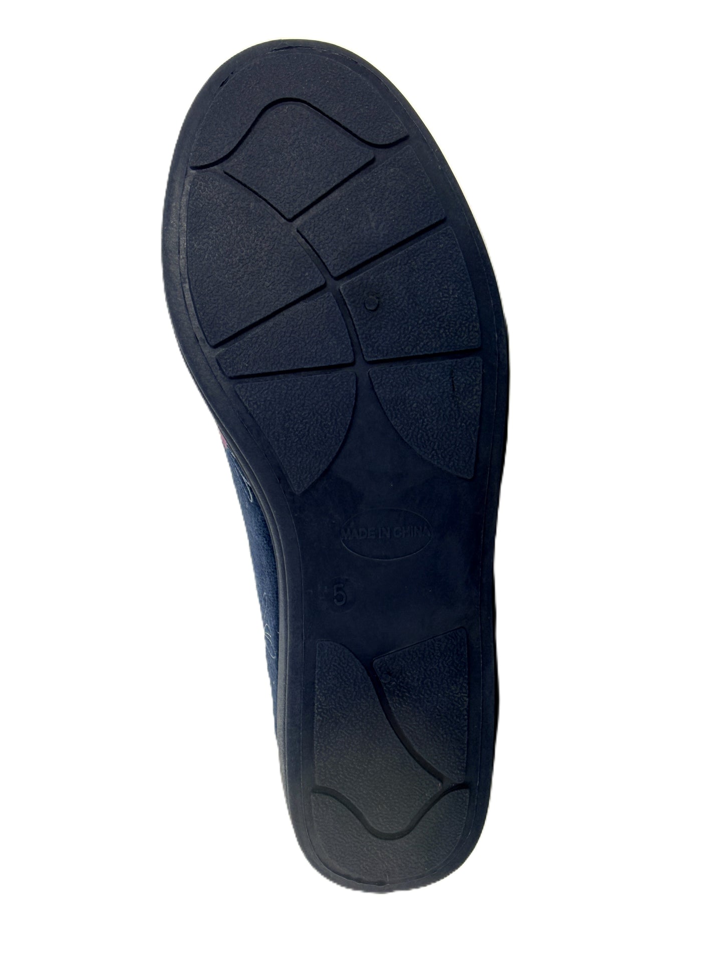 Dunlop Ladies' Memory Foam Slippers Daisy Print - Easy Access - Adjustable Strap - Machine Washable - UK 3-8 - Blueberry or Plum