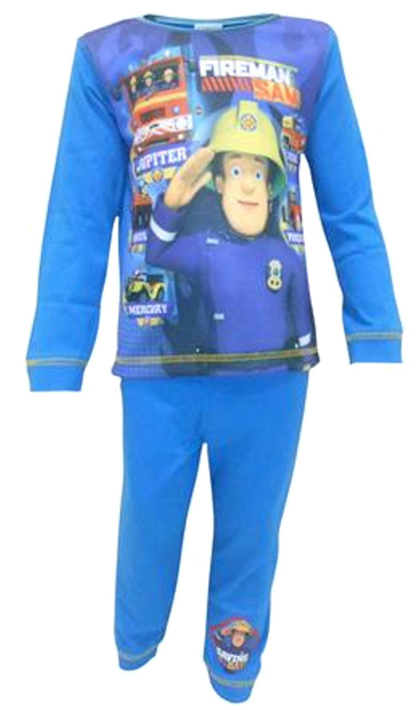 Fireman Sam "Trucks" Boys or Girls Cotton Pyjamas 18 -24 Months