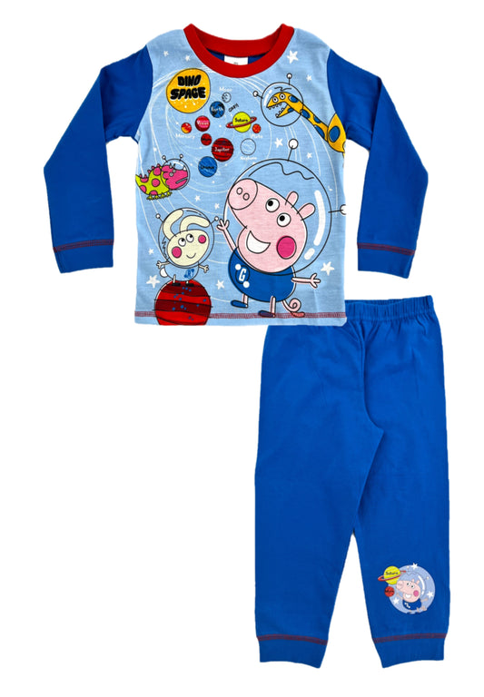 George Pig Pyjamas "Dino Space" 18 Months-5 Years, Peppa, PJ, Bedtime, Nightwear