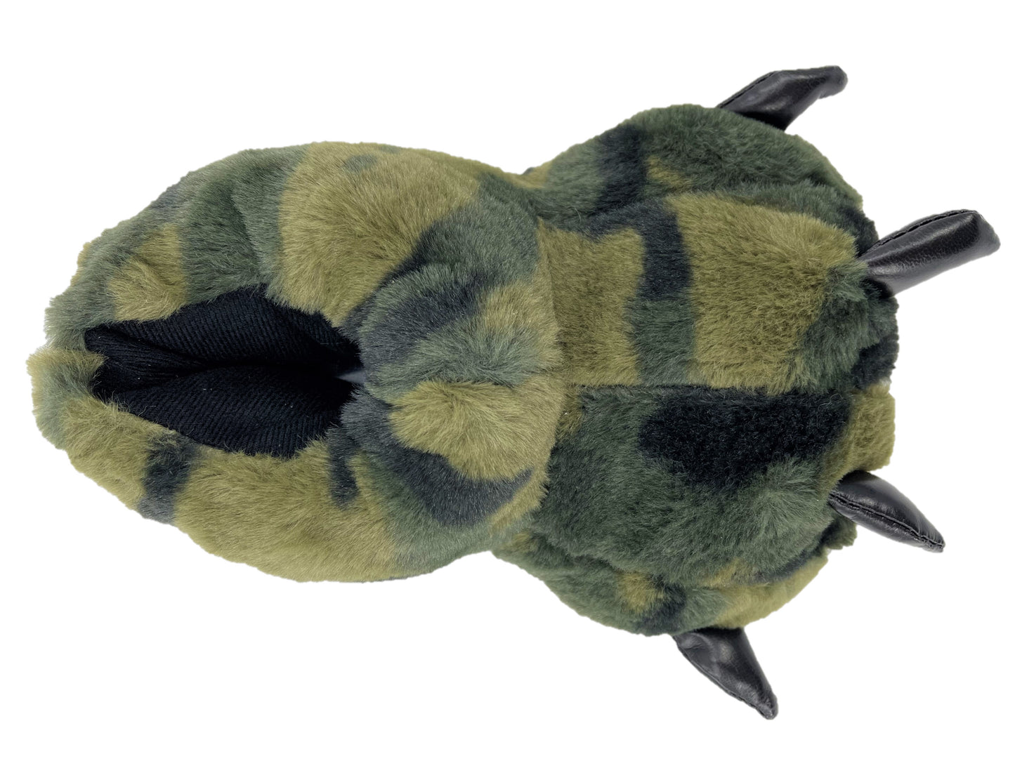 Novelty 3D Claw Boys Camo Pattern Faux Fur Slippers