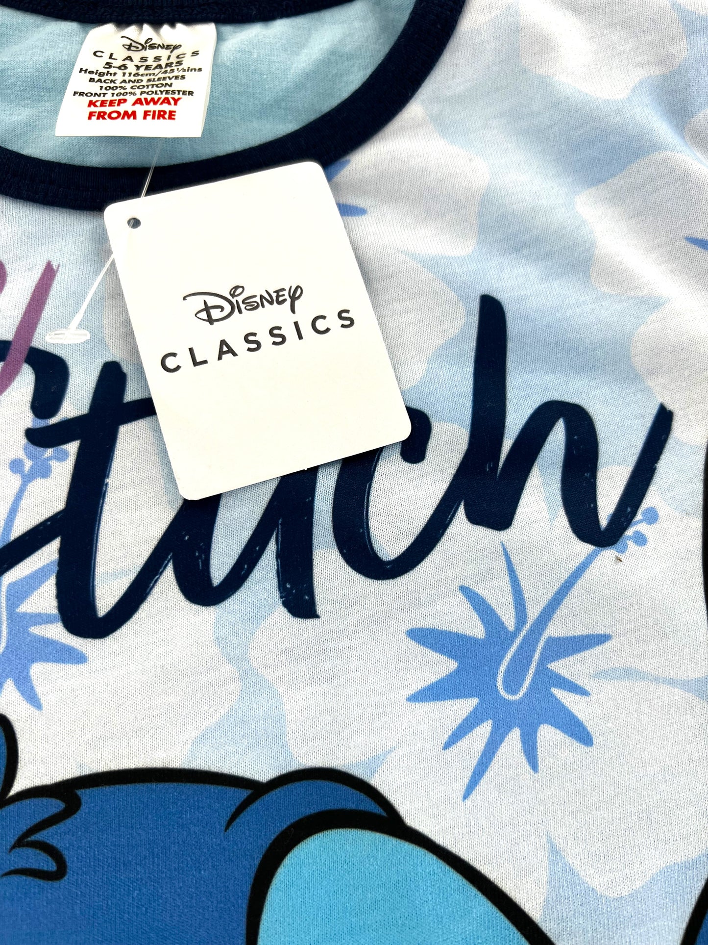 Disney Stitch Girls Pyjamas "Love Stitch" 5-12 Years Cotton Rich Great Gift Idea