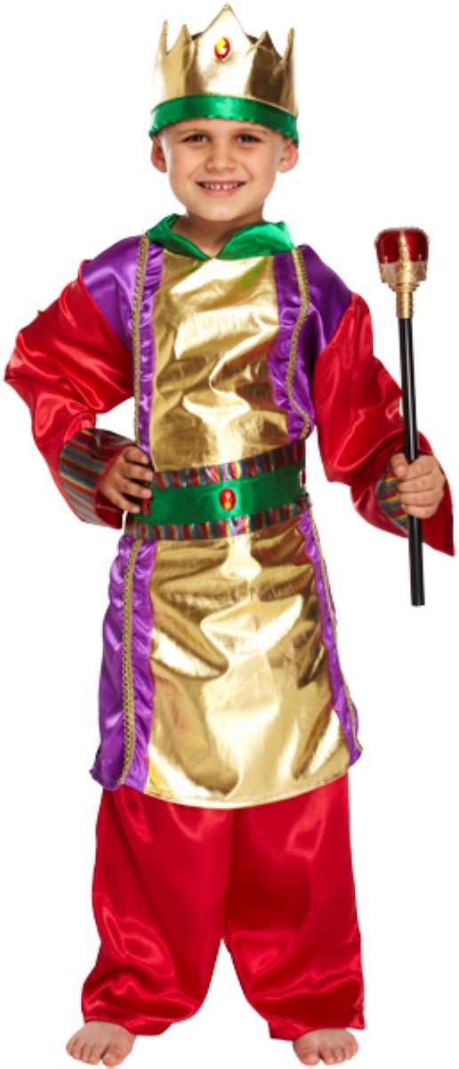 Children’s King Nativity Fancy Dress Costume 4-12 Years