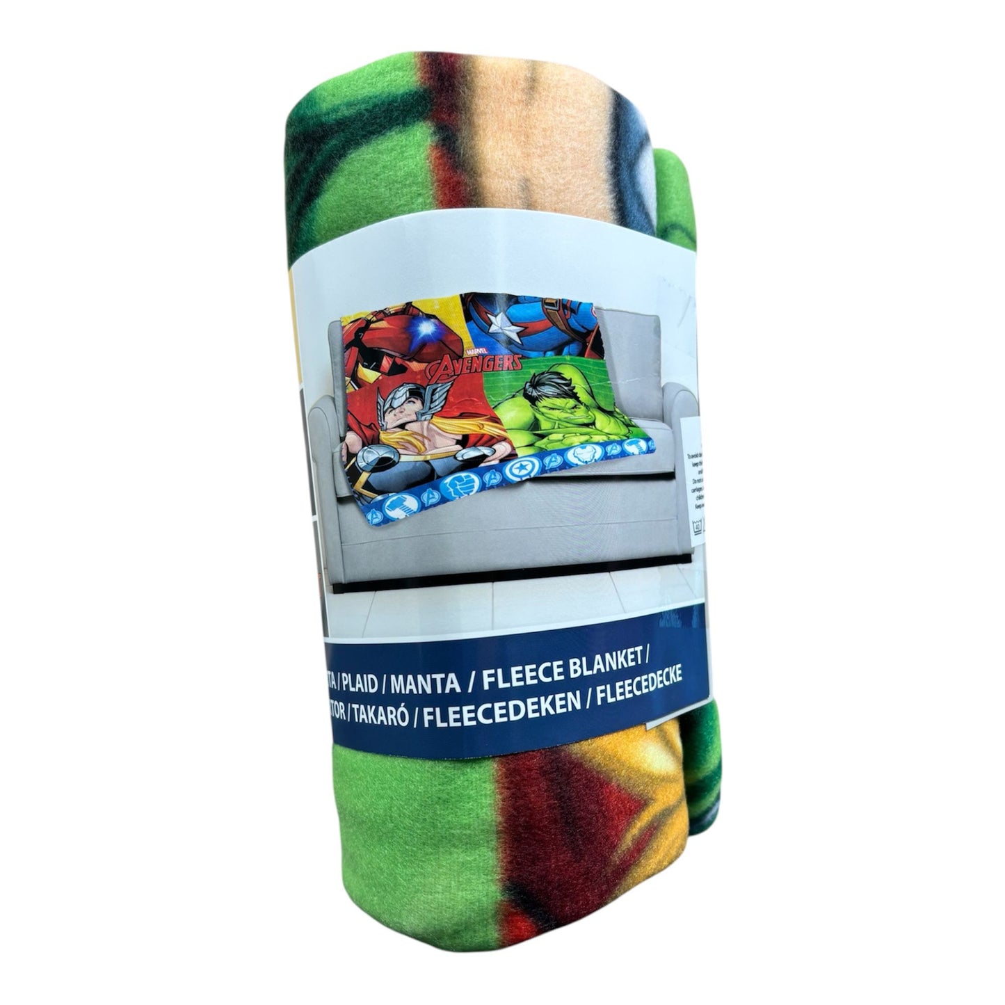 Children’s Character Fleece Throw Blanket – 100x140cm – Soft & Cosy Polyester - Avengers, Frozen, Princess, Stitch & Spiderman