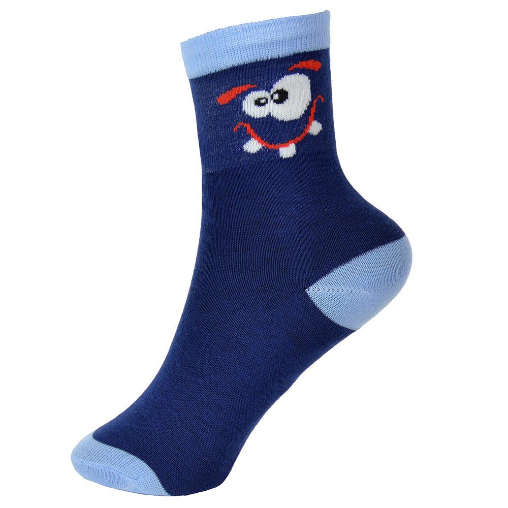 6 Pairs Boys Multicoloured Patterned Ankle Socks