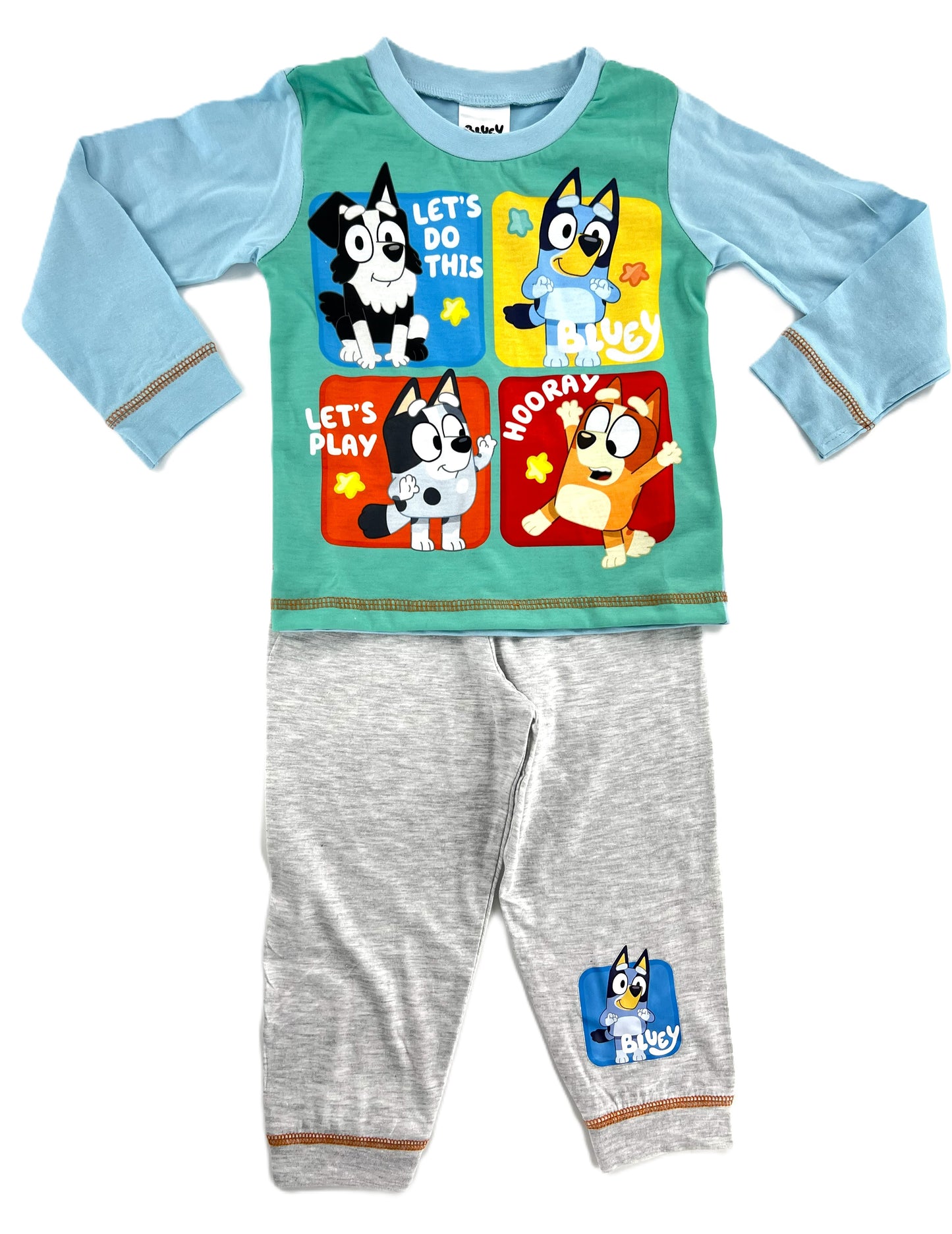 Bluey Kids’ Pyjama Set with Bluey, Bingo, Muffin & Mackenzie, 18 Months-5 Years