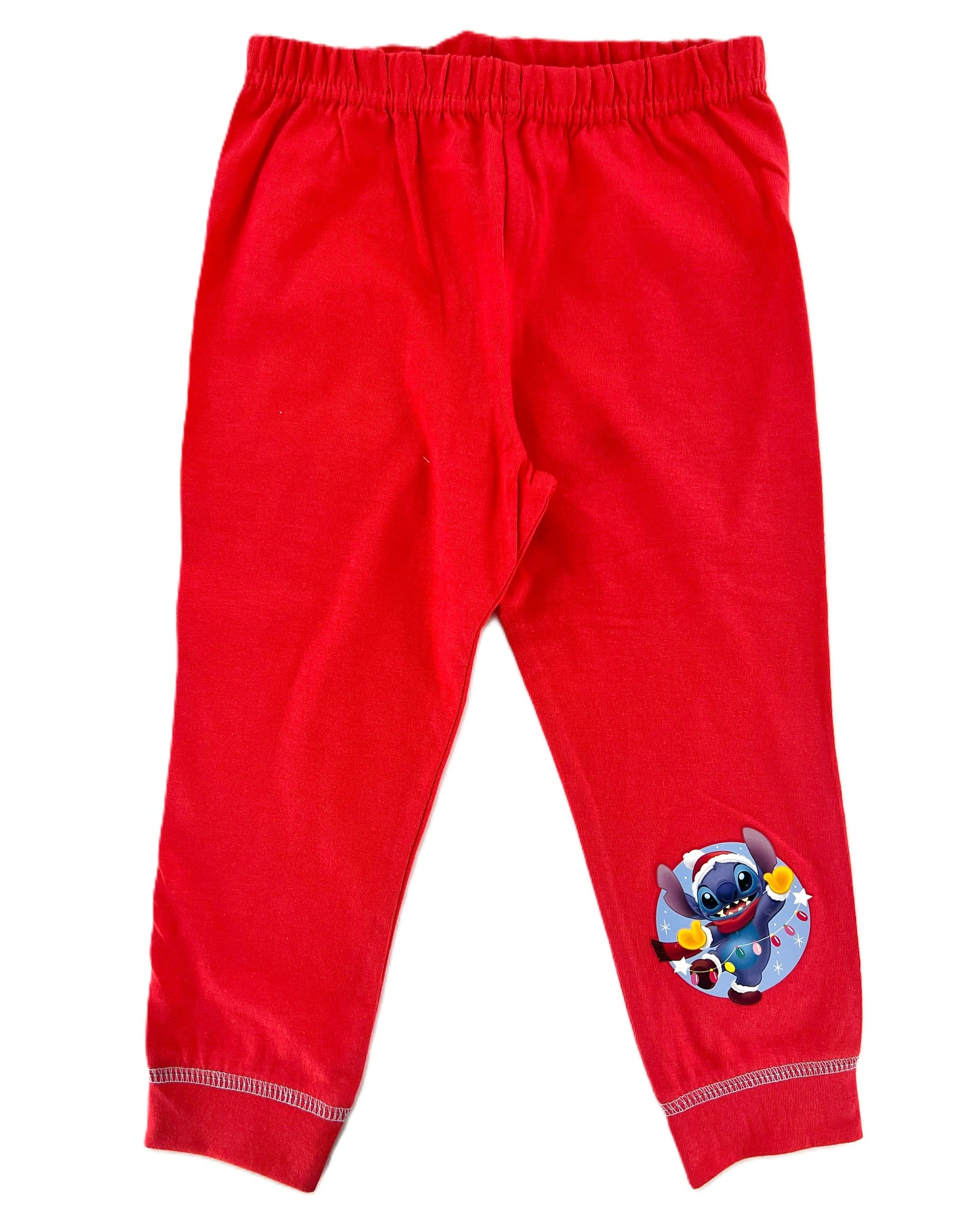 Girls Disney Stitch “Merry Stitchmas” Christmas Pyjamas – Cotton Kids Nightwear Set (18 Months – 5 Years)