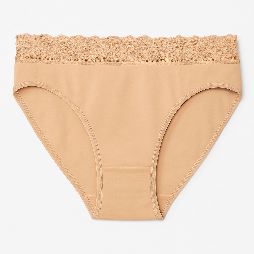 Ladies High Leg Briefs 8 Pack Soft Cotton Stretch Jersey Knickers with Lace Tops UK Sizes 10-16 Machine Washable