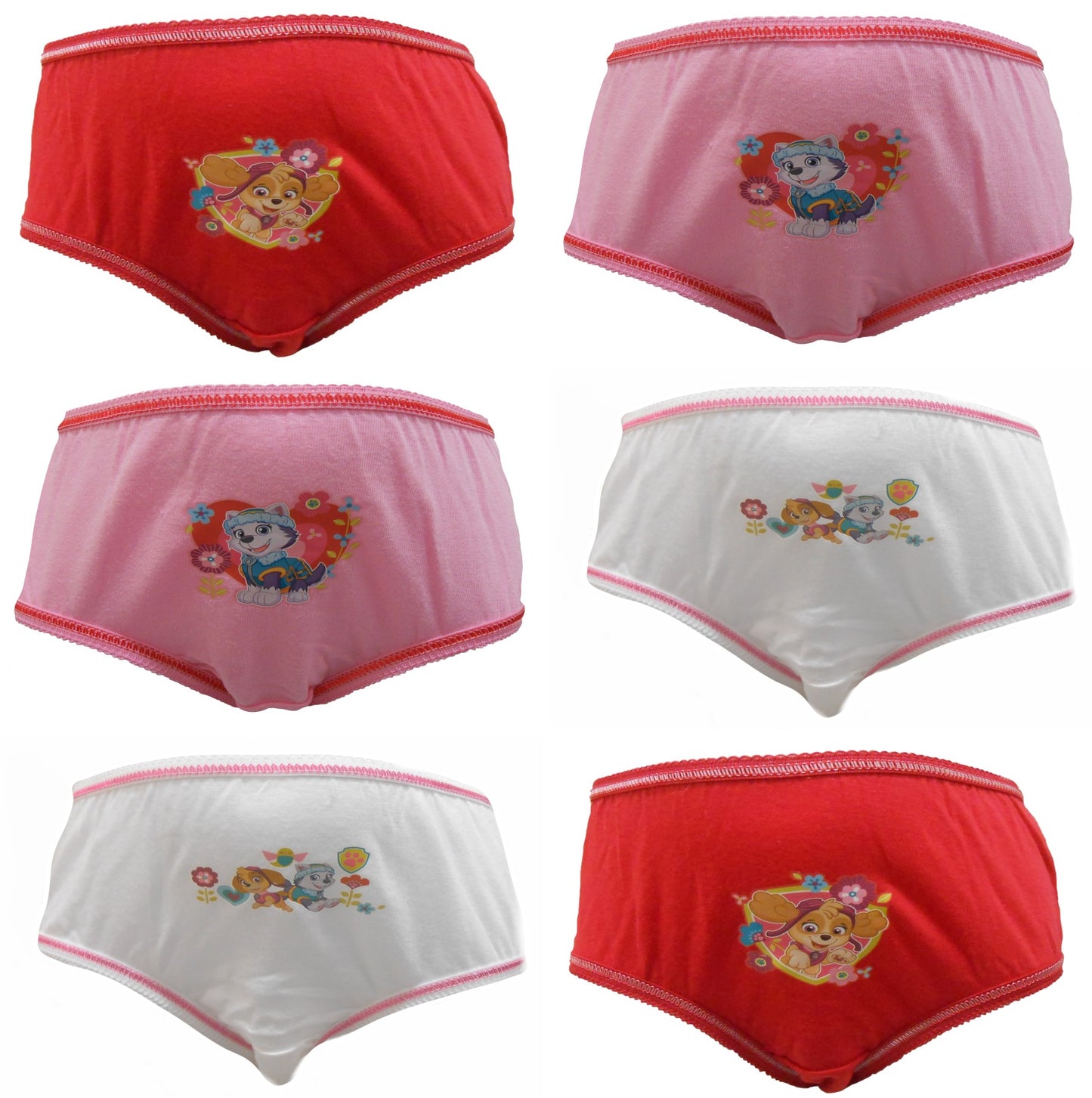 Paw Patrol "Smile" Girls 6 Pack Knickers Briefs