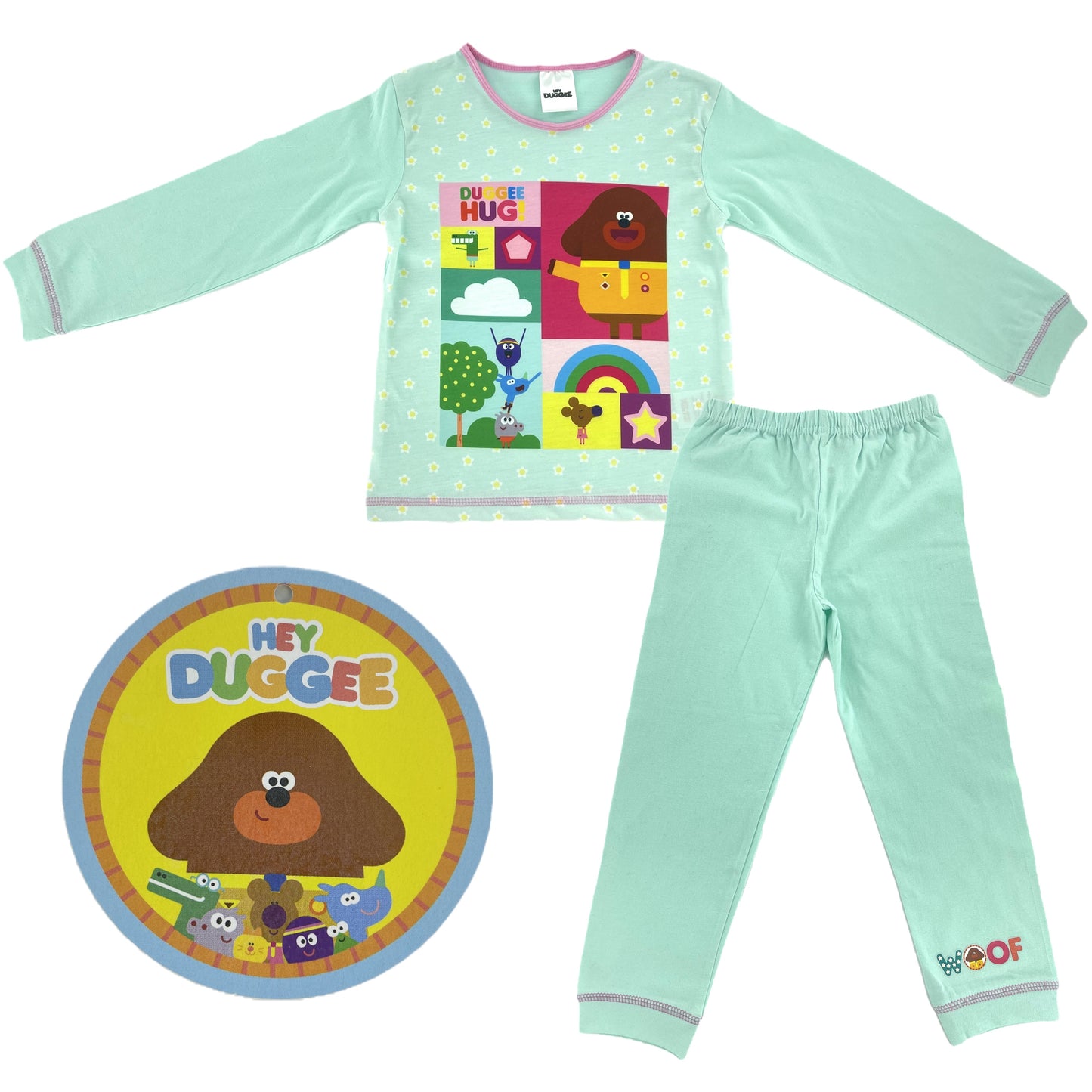 Hey Duggee "Hug" Girl's Cotton Pyjamas - 18 Months - 5 Years