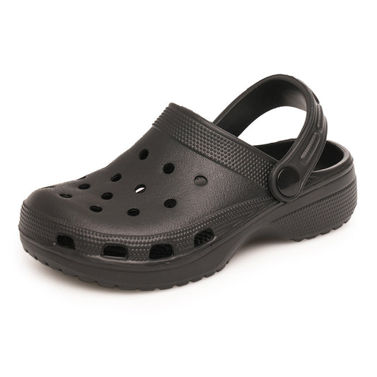 Boys Black Clogs Non-Slip Lightweight Beach Sandals Summer Shoes