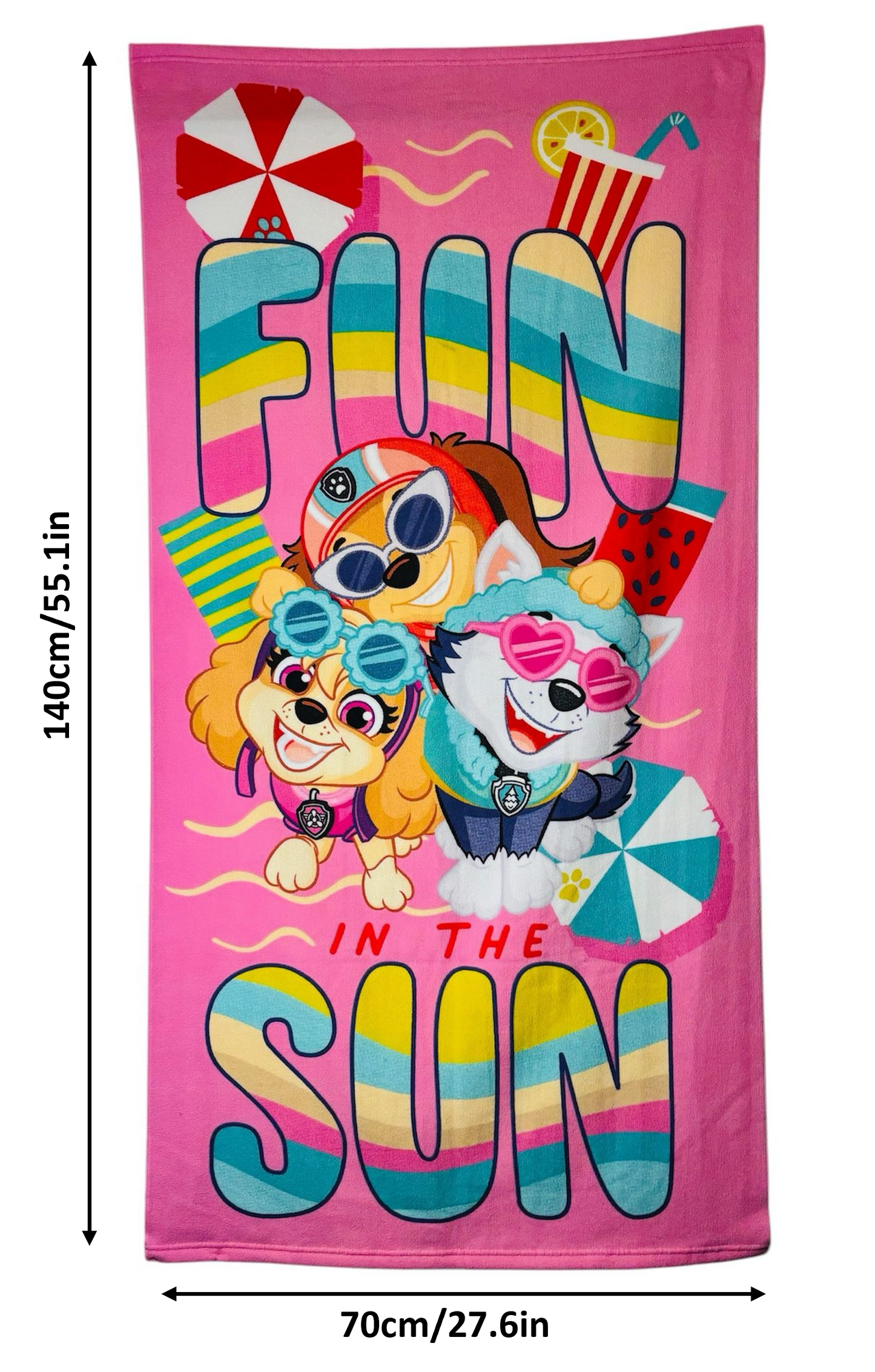Children's Beach Towel, Bluey, Spiderman, Avengers, Princess, Paw, Stitch