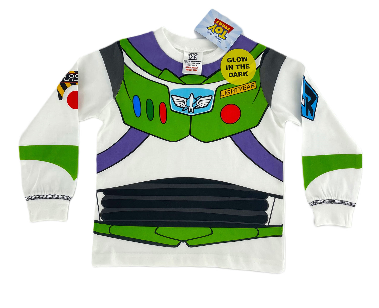 Buzz Lightyear Boys Pyjamas Toy Story Costume Design 18 Months -6 Years, PJ