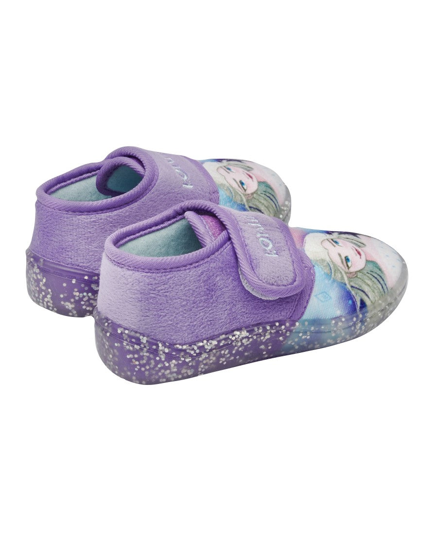 Frozen Anna and Elsa Girls "Royally Cool" Easy Close Slippers Size UK Child 5