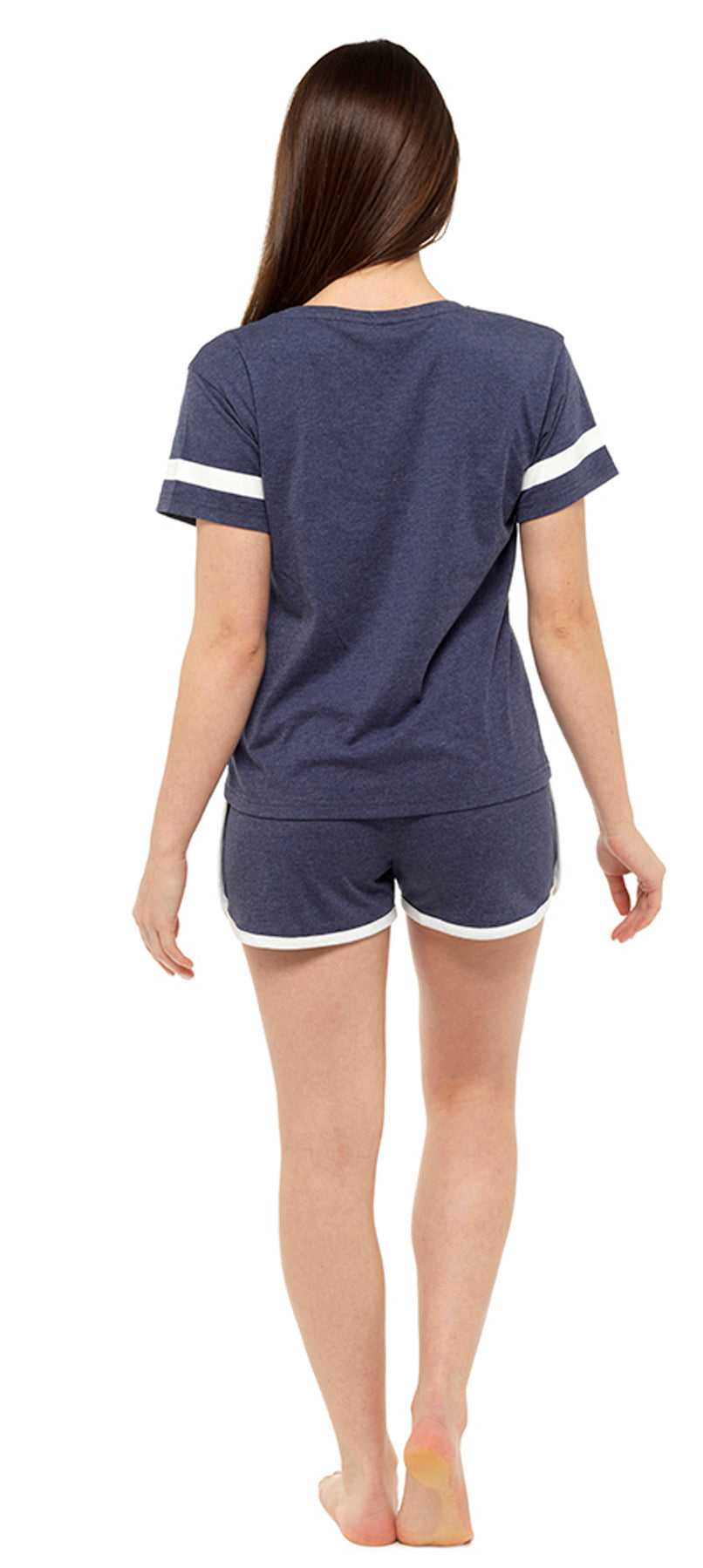Ladies Varsity Style Short Pyjama Set