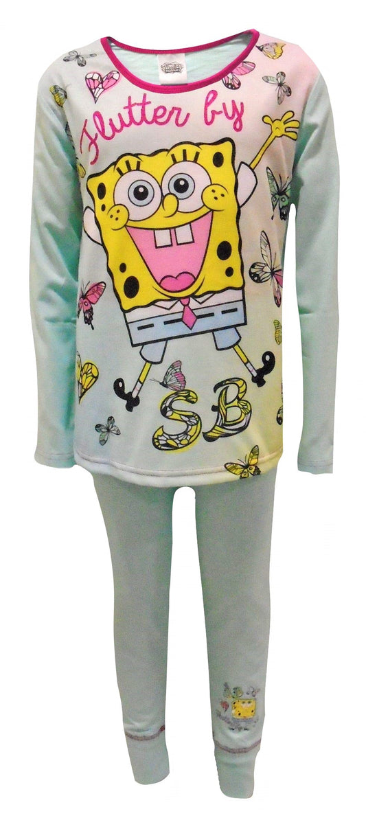 Spongebob Girl's Pyjamas 5-12 Years Spongebob SquarePants "Flutter" Gift Idea