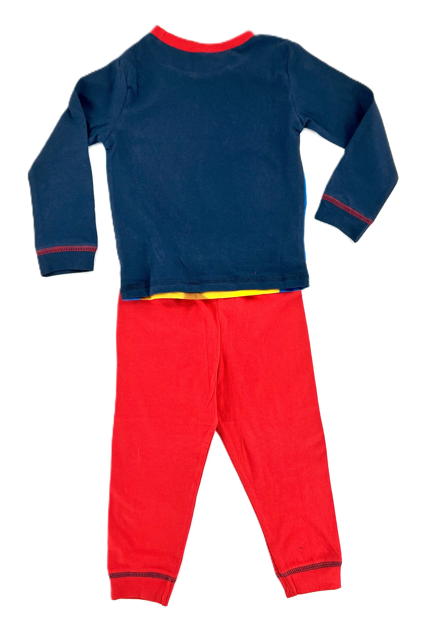 Disney Mickey Mouse Boys’ Pyjamas | 100% Cotton Bottoms & Polyester Front | Long Sleeve Top & Long Leg Pants | Kids Nightwear Ages 18–24 Months to 5 Years