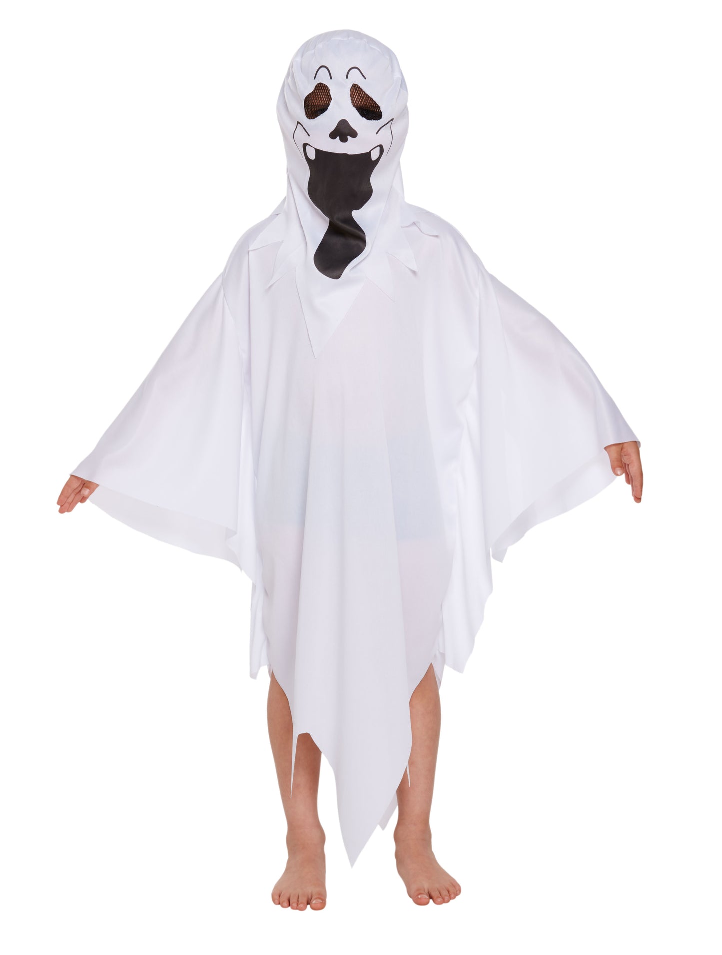 Halloween Ghost Fancy Dress Costume - Dress Up 4-11 Years