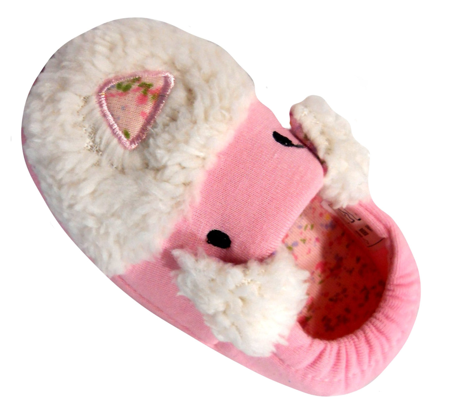 Little Girls Cute Dog Face Pink Slippers
