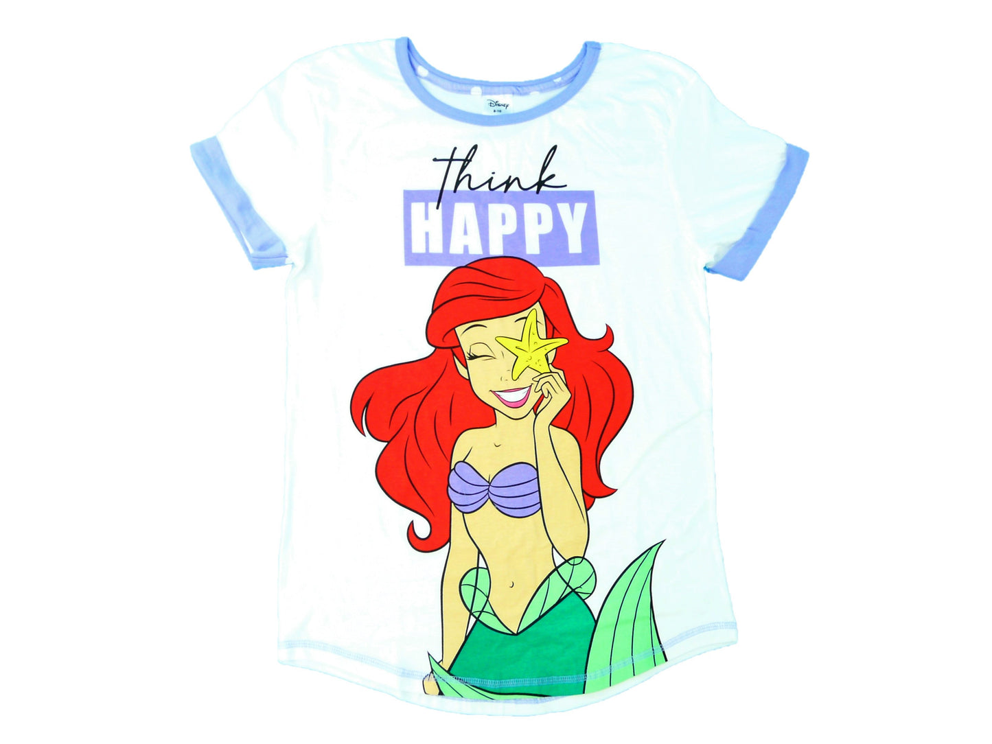 Disney Mermaid Ariel "Think Happy"  Ladies Pyjamas
