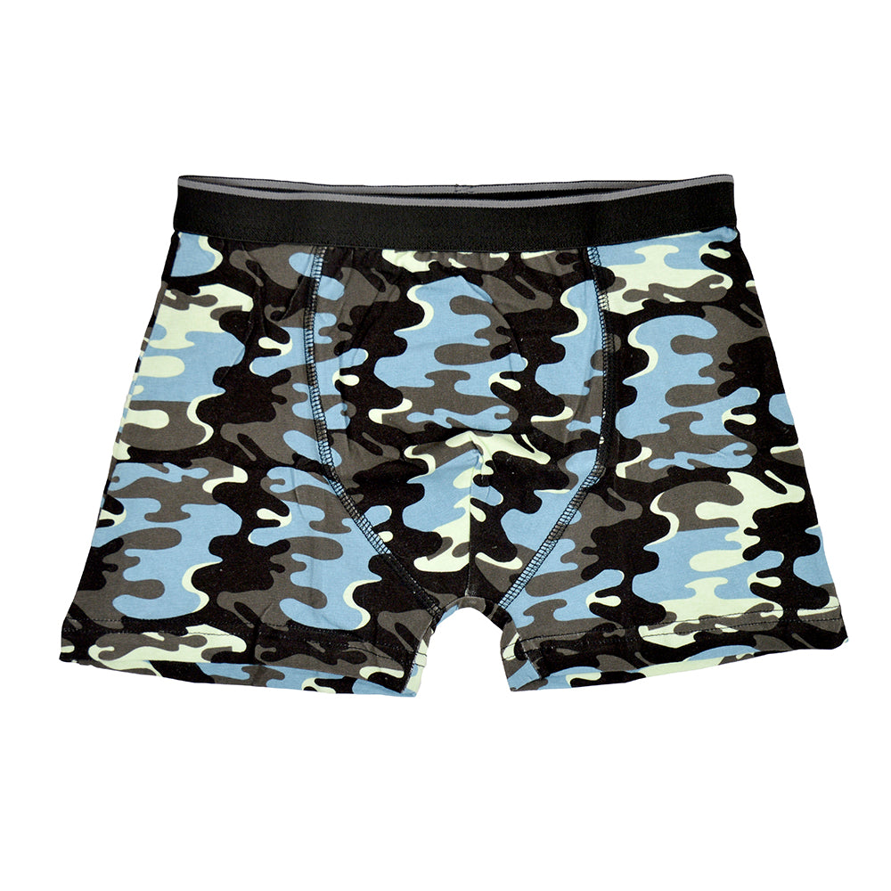 6 Pack Boys Camo Pattern Boxer Shorts Trunks Underwear