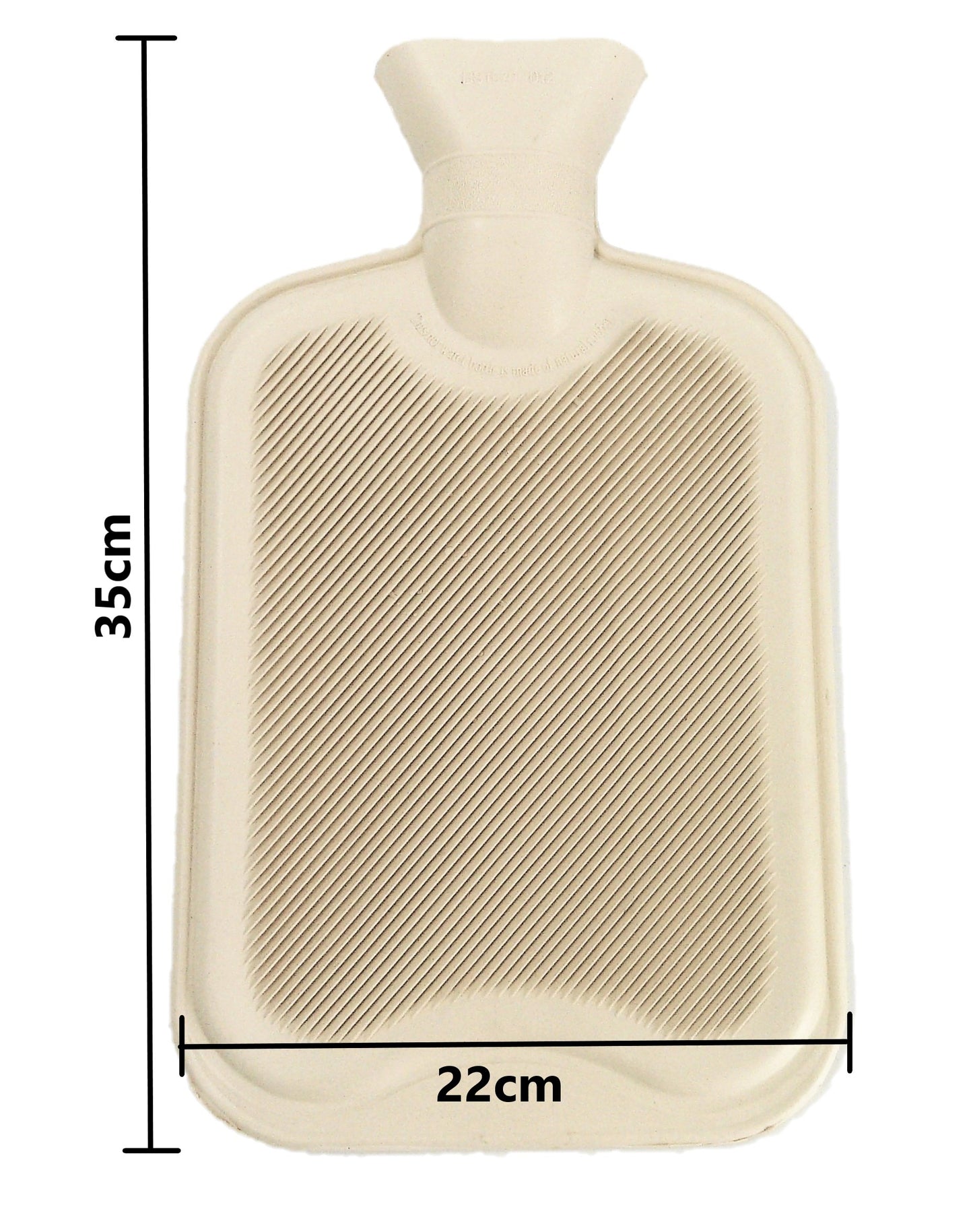 Thingimijigs Plush Hot Water Bottle with Pom Pom Detail, 2 Lt Cream or Pink