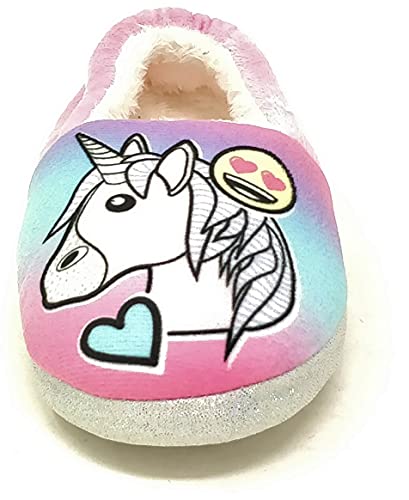 Girls Unicorn Emoji Slippers UK Sizes 9-12