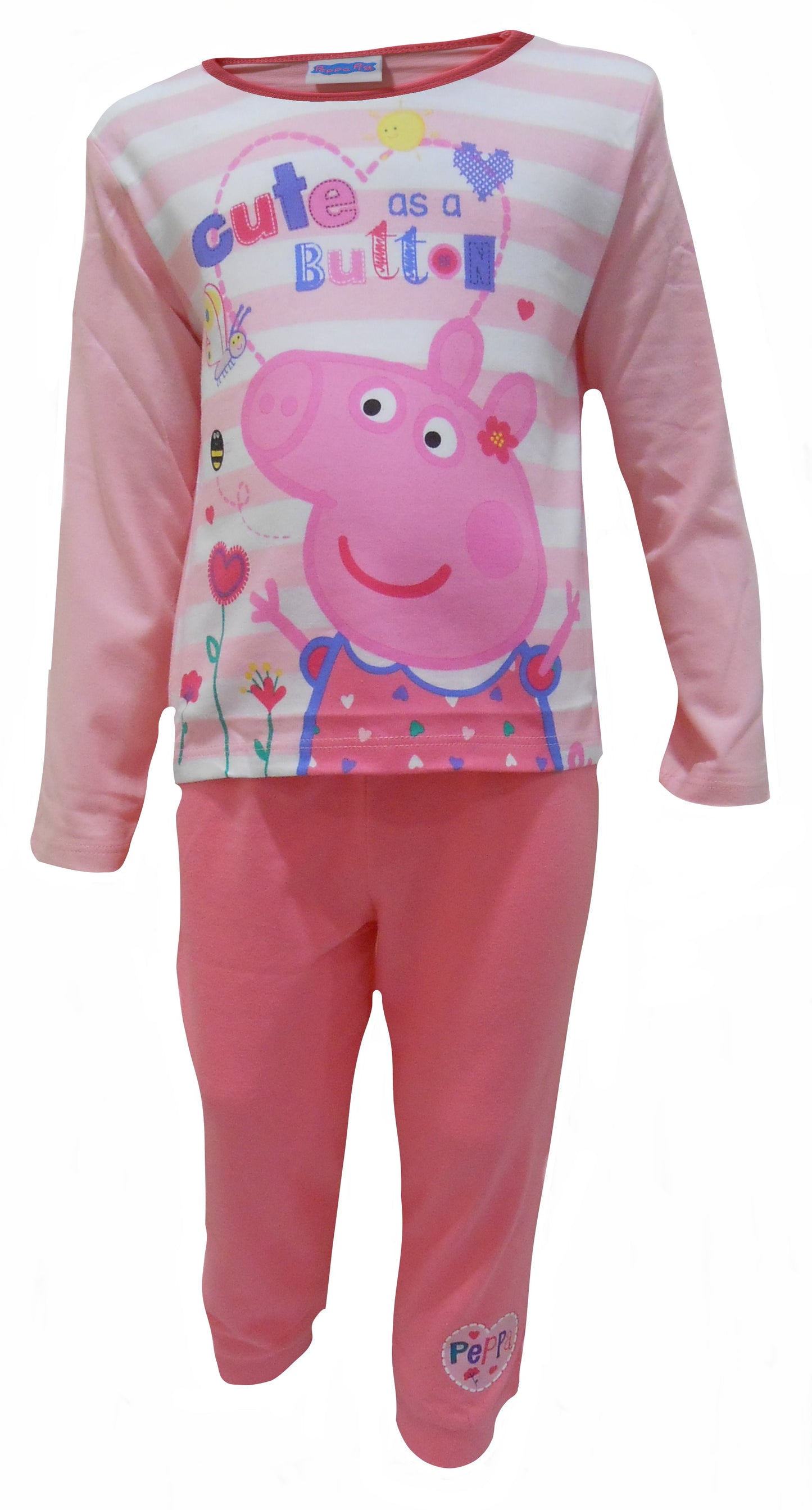 Thingimijigs Peppa Pig Cute as a Button Girls Pyjamas 18-24 Months Pink