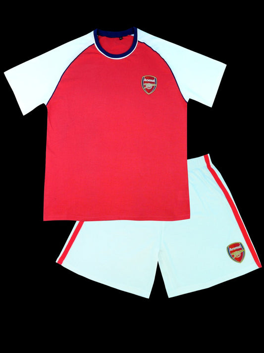 Arsenal Football Club Men's 100% Cotton Shortie Pyjama Set