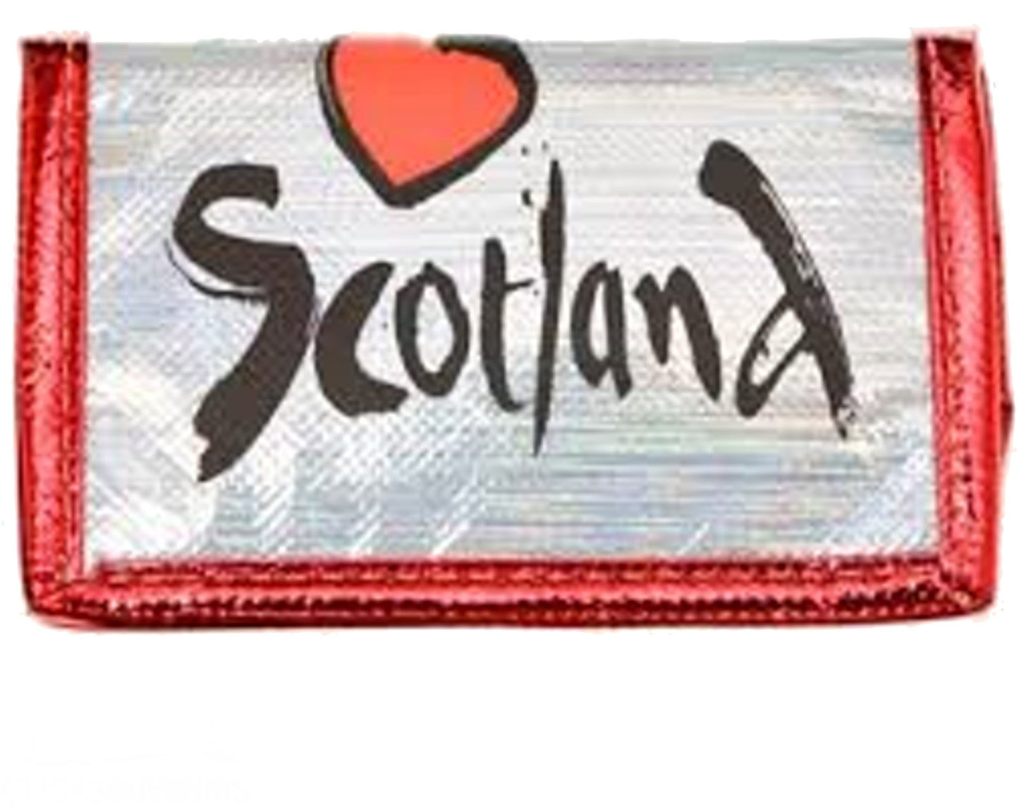 Scotland Silver & Red Wallet Purse With Zip Coin section
