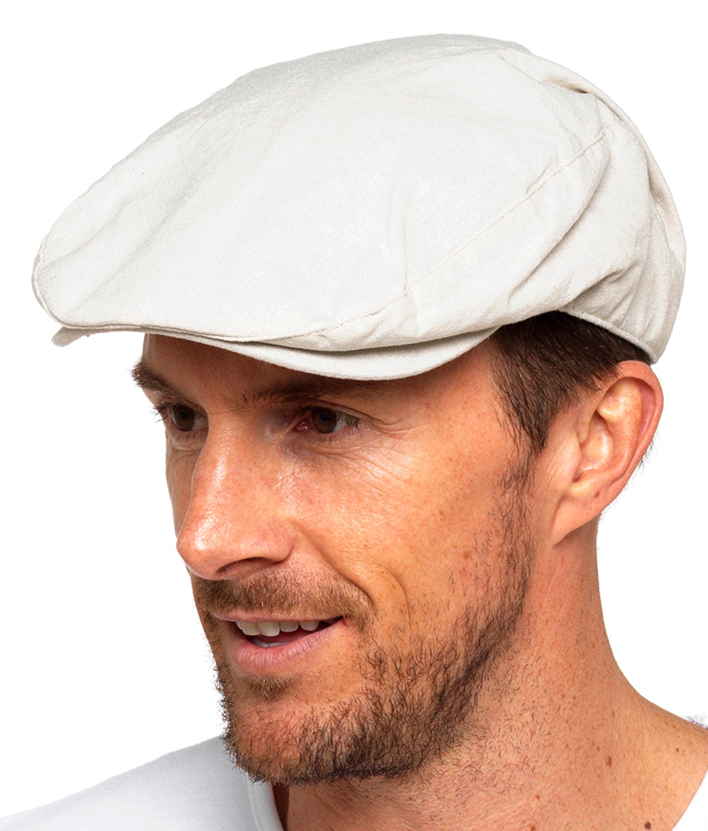 Men’s Cotton Lined Summer Peak Flat Cap Hat
