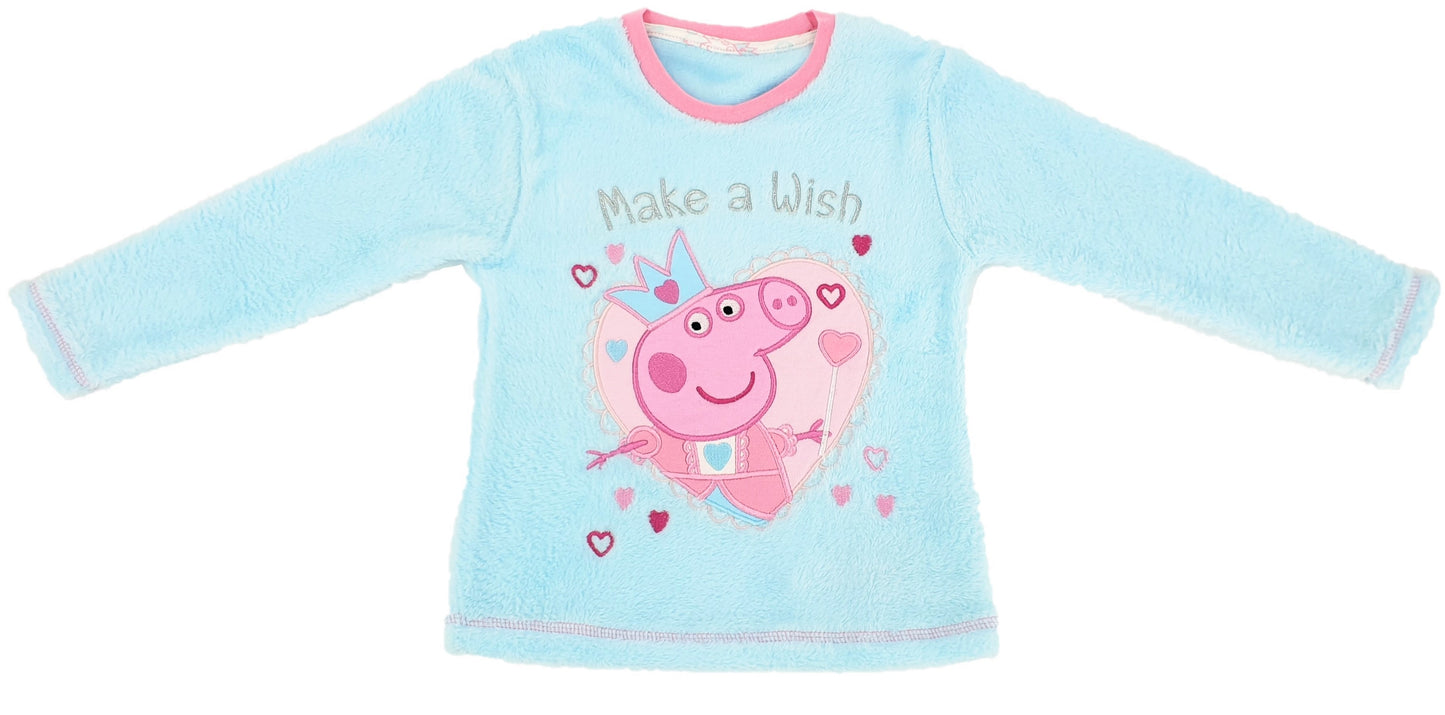 Peppa Pig "Make a Wish" Fleece Girl's 2 Piece Pyjama Set